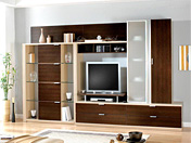 Стенка 027 цвет дуб беленый+венге 314х203(Н)х40(50)